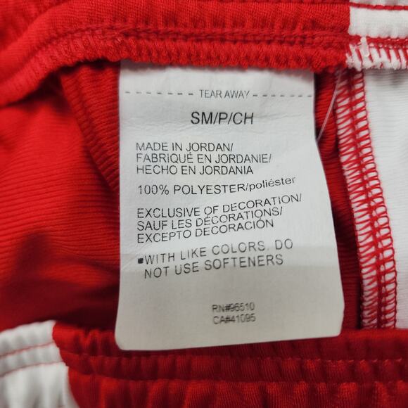 NEW Under Armour Pants Womens S Red White UA Knit Warm Up Team Zip Ankle Gym - Picture 10 of 16